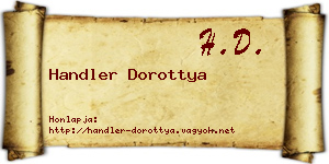 Handler Dorottya névjegykártya
